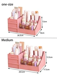 大容量化妆品收纳盒，1 件带抽屉的化妆品收纳盒，化妆品台面收纳盒，口红、刷子、乳液、眼影、指甲油和珠宝的梳妆台架，梳妆台桌面收纳盒，浴室，梳妆台 - 粉色、房间、家居、卧室、浴室、房子、粉色房间、客厅装饰、旅行用品、礼品袋、送给妈妈、爸爸、男士、朋友、老师、生日、婚礼、书桌、架子、配件、礼品盒、趣味礼物、收纳、珠宝盒、小袋、化妆刷架、刷子架、香水收纳盒、小袋 - 淺粉色 - 查看 4