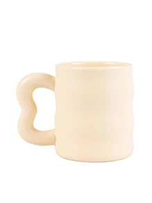 1pc Cute Animal Design Ceramic Cup, 1set - Beige - View 4