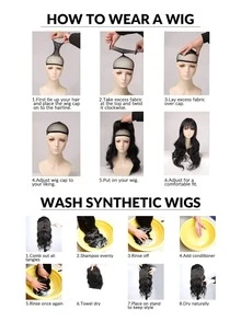 13 X 4 X 1 T-Part Lace Long Curly Synthetic Wig - Black - View 8