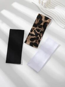 3pcs Leopard Pattern Hair Band For back to school - Multicolor - View 1