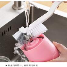1入組乾淨狹窄刷塑膠清潔刷長柄奶瓶玻璃抹胸清潔平底鍋碗刷家庭廚房用具