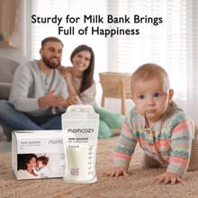 Momcozy Breastmilk Storing Bags, Temp-Sensing Discoloration & 180ml Self Standing, Disposable - White - View 8