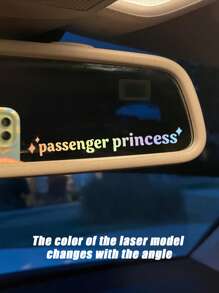 1pc Letter Graphic Car Interior Sticker