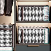 di grande capacità Borsa portaoggetto per vestiti Organizzatore per spesso tessuto come Consolatore , Coperta , Letto , con durevole zip , pieghevole e robusto , trasparente finestra