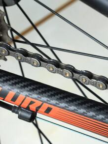 1set Carbon Fiber Pattern Bicycle Frame Protective Sticker, Black - Black and White - View 9