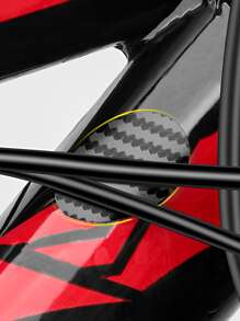 1set Carbon Fiber Pattern Bicycle Frame Protective Sticker, Black - Black and White - View 4