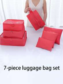 7pcs/set Luggage Organizer Bags, Suitable For Suitcase - Grey - View 5