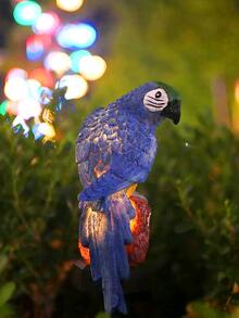 1 件鹦鹉形树脂太阳能落地灯，庭院花园装饰灯，仿真动物，无需充电，自动照明秋季装饰家居装饰户外装饰