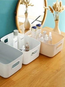 1入組多功能廚房和化妝品桌面小物品收納盒 - 灰色 - 查看 2