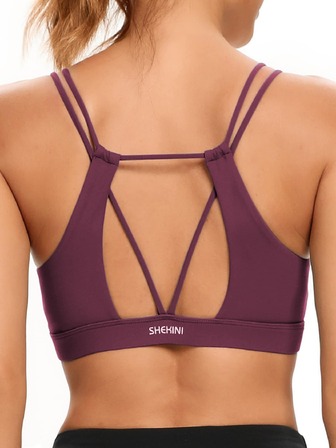 SHEKINI Sujetador deportivo con abertura trasera