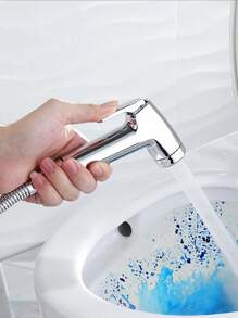 浴室廁所淋浴適配器噴霧器坐浴盆淋浴噴頭水嘴噴霧灑水器浴室配件 - 銀色 - 查看 3