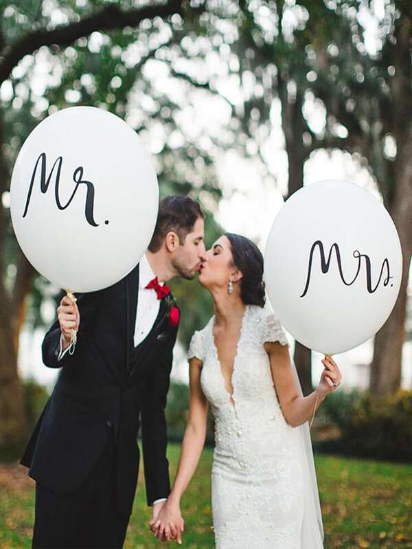 2 Stücke Hochzeits-Foto-Requisiten im europäischen Stil, Dekoration, Mr & Mrs Ballon, 36 Zoll