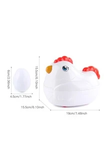 1pc Matching Early Education Color Shape Recognition Simulation Egg Toy - White - View 5