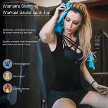 2024 春夏新品运动风暴塑身紧身胸衣女款（聚氨酯涂层）、拉链塑身背心，带固定胸部支撑和防下垂背部和腹部控制、跑步和燃脂健身腰部修剪器、瑜伽的完美选择 - 打造更美好的你 - 銀色 - 查看 3