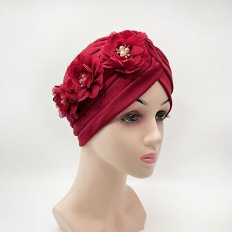 1 pieza artificial con perla floral moda Diadema Gorra