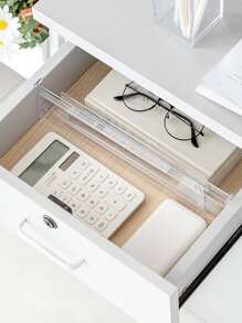 4pcs/Set Clear Plastic Drawer Divider Organizer, Adjustable For Clothing, Kitchen Utensils And Office Storage Decorations Autumn Decor Festival Decor Room Decor Home Decor Fall Decor Bedroom Decor - Clear - View 9