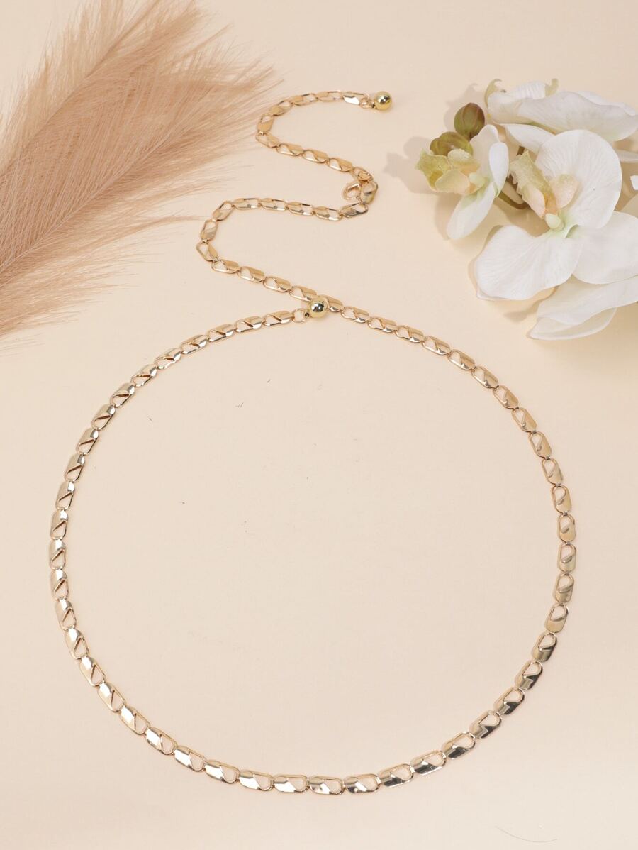 Mobius Strip Design Waist Chain For Women, Fashionable & Versatile - Gold - View 1