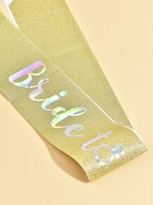 1 cái-Dây đeo vai cô dâu, Dây đeo vai trang trí tiệc cưới, Dây đeo vai trang trí cô dâu, Thích hợp làm quà tặng cô dâu, Vật dụng tiệc đính hôn - Vàng - Xem 4