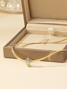 1 Thời Trang Hợp Kim Kẽm Kim Cương Giả Trang Trí Xương Rắn Túi Đeo Chéo Dây Chuyền Choker Nữ Cho Món Quà Trang Trí Đảng - Vàng - Xem 2