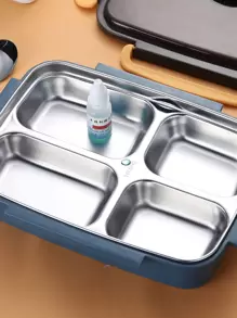 1pc Stainless Steel Lunch Box - Pink - View 3