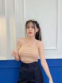 Women Tank Tops & Camis - Brown - View 1