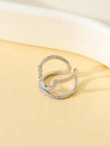 1pc Summer Beach, Wedding, Graduation, Music Festival Nail Ring - Silver - View 4