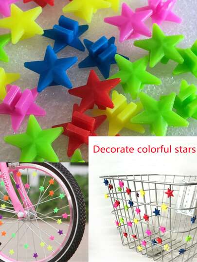 35 piezas/paquete Decoración en forma de estrella bicicleta