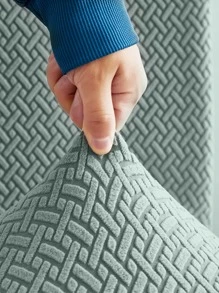 Đơn, Đôi, Ba Chỗ ngồi, Lưới trừu tượng, Vỏ ghế sofa, Đồ gia dụng, Lông cừu, Vải thun Jacquard, Chống bụi, Vỏ đệm, Thích hợp cho phòng khách, phòng ngủ - Màu xanh Bạc hà - Xem 3