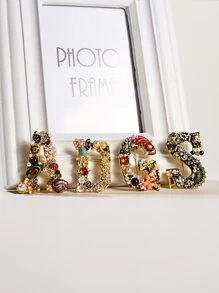 Phong Cách Thời Trang Chữ S & Kim Cương Giả Tối Giản Quần Áo Phụ Kiện Trâm Cài Nam Quà Tặng - Nhiều màu - Xem 2