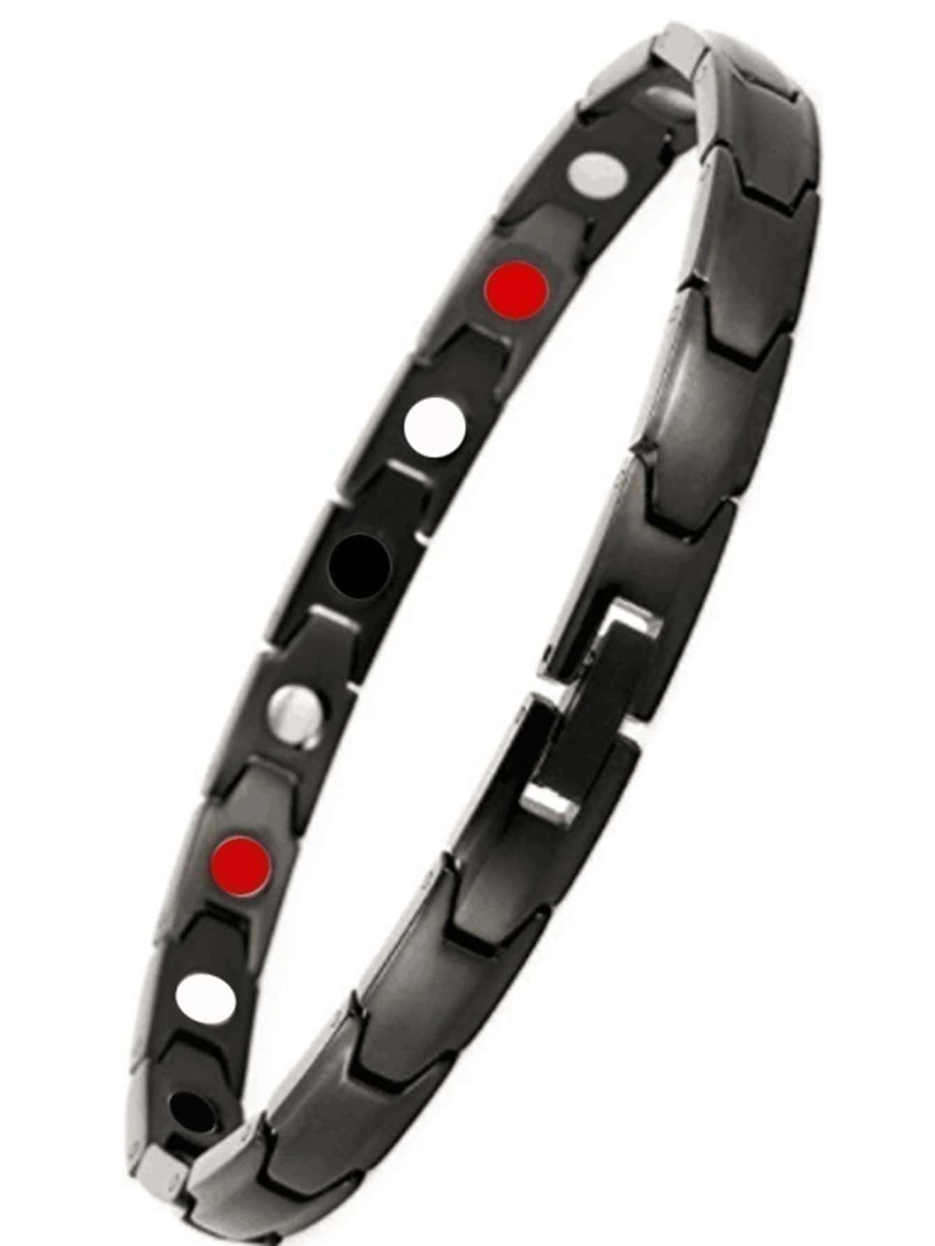 1pc Fashion Bracelet Hip Hop Bracelets For Men Women Jewelry Party Anniversary Gift Color Depth And Random Arrangement Of Colors - Black - View 1