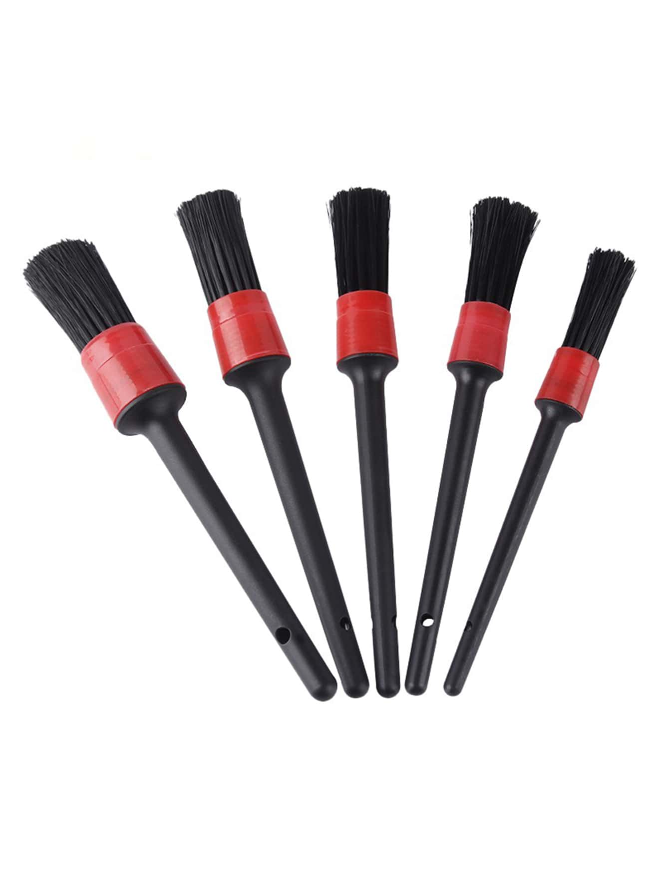 5pcs Multi-Function Car Cleaning Brush Set - Black - View 1