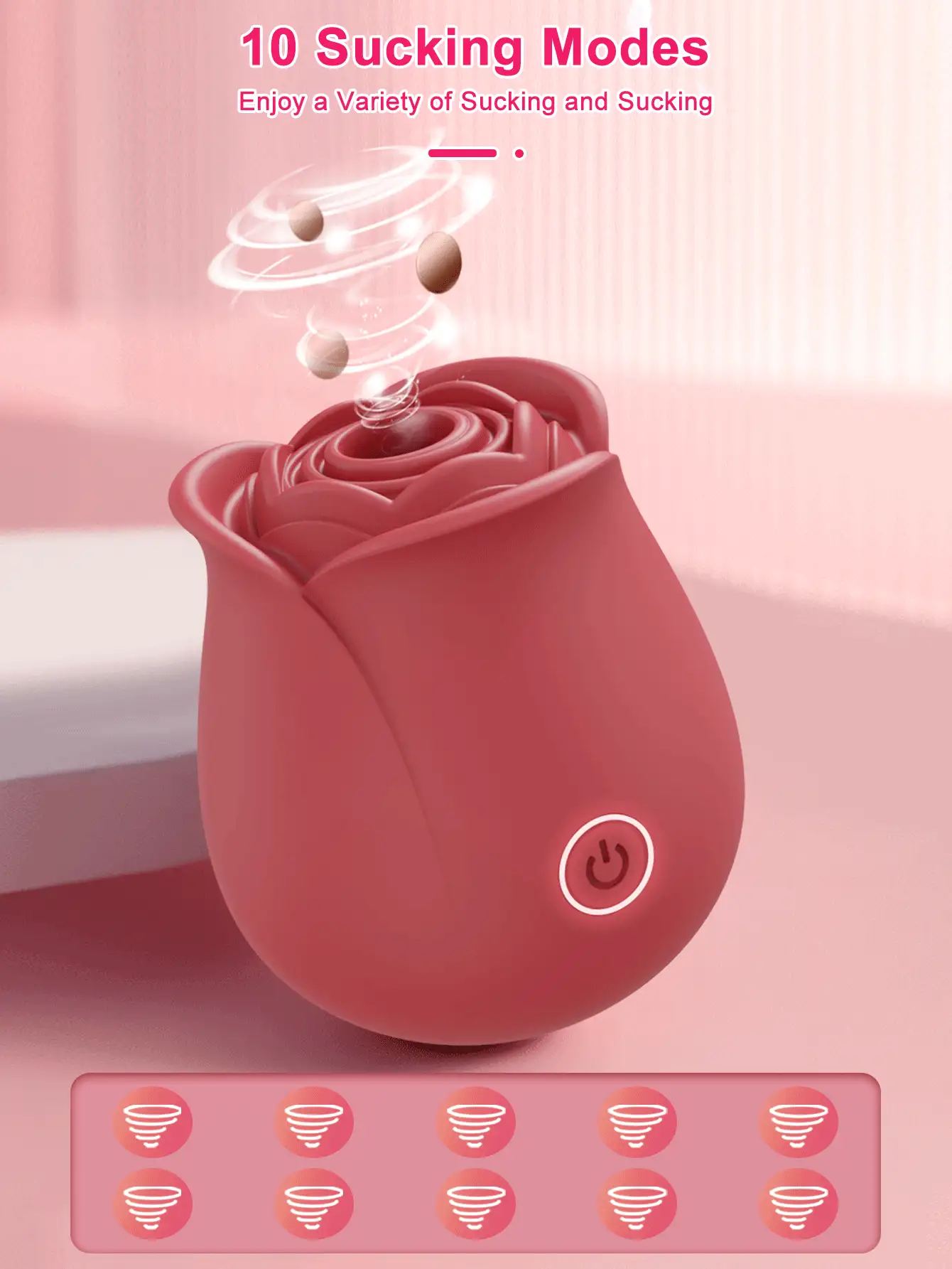 Juguete sexual rosa para mujer, vibrador de succión femenina, 10 modos, coqueteo de pareja, estimulador de clítoris para orgasmo femenino, juguetes sexuales juguetes de sexuales