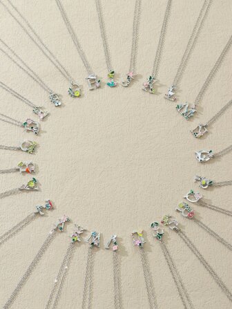 1入組時尚字母吊墜項鍊適合女士日常裝飾