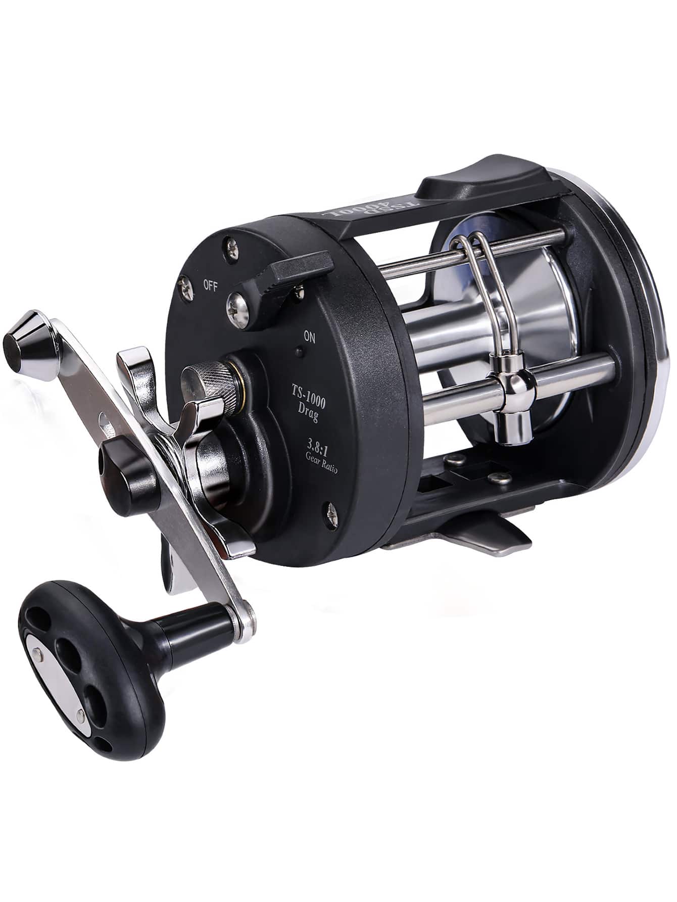 Sougayilang Trolling Reel, Level Wind Fishing Reel, Conventional Reel For Salmon And Catfish - Bạc - Xem 1