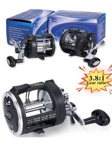 Sougayilang Trolling Reel, Level Wind Fishing Reel, Conventional Reel For Salmon And Catfish - Bạc - Xem 2