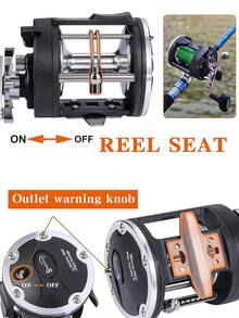 Sougayilang Trolling Reel, Level Wind Fishing Reel, Conventional Reel For Salmon And Catfish - Bạc - Xem 5