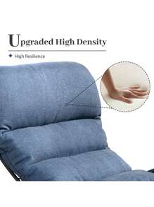 Ovios Outdoor Rocking Chairs with Ottoman Metal frame filled with latex and cotton, Mid Century Modern Rocking Chairs, Recliner Chairs with Ottoman for Patio, Chaise Lounge Chairs for courtyard