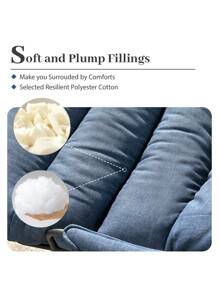 Ovios Outdoor Rocking Chairs with Ottoman Metal frame filled with latex and cotton, Mid Century Modern Rocking Chairs, Recliner Chairs with Ottoman for Patio, Chaise Lounge Chairs for courtyard