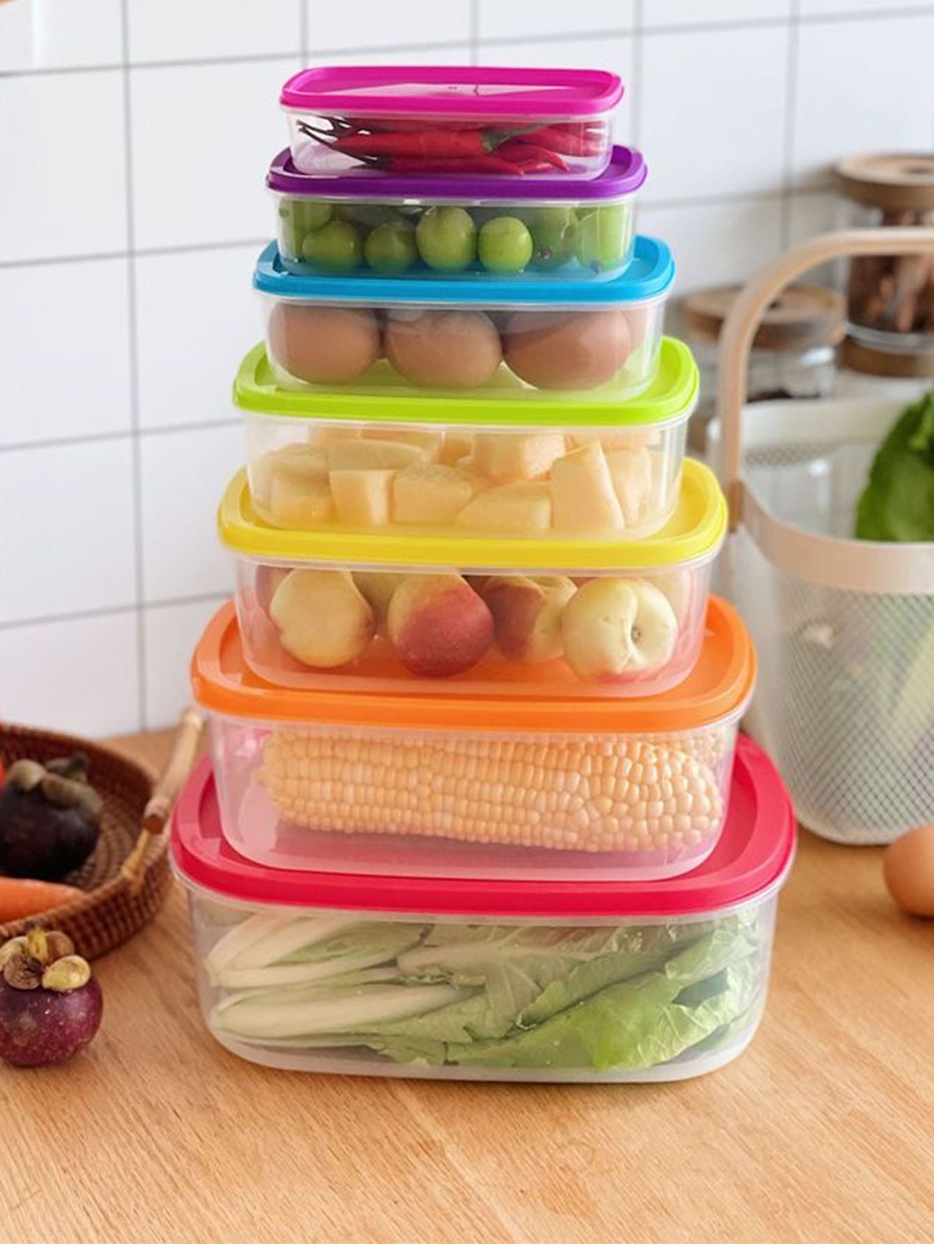 Transparent Box Refrigerator & Kitchen Food Storage Container - Clear - View 1