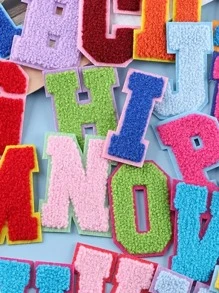 26pcs Letter Design DIY Iron-on Patch - Multicolor - View 5