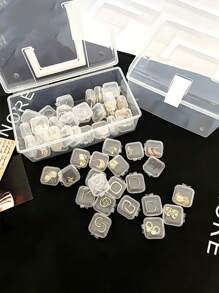 10 piezas Bisutería transparente almacenamiento - transparente - Ver 1