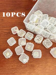 10 piezas Bisutería transparente almacenamiento - transparente - Ver 2