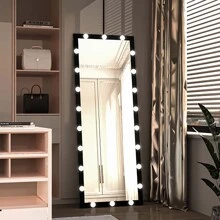 Hollywood Full Length Mirror With Lights Full Body Vanity Mirror With 3 Color Modes Lighted Standing Floor Mirror For Dressing Room Bedroom Wall Mounted Touch Control Black 63x24inch - Black - View 5