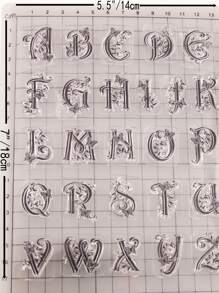 1pc Transparent Silicone Alphabet Stamp, 18cm*14cm