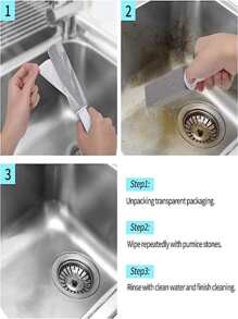 2 chiếc Bàn chải cọ rửa nhà vệ sinh tay cầm dài - Xám - Xem 5