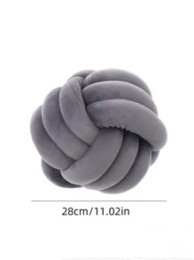 1pc Knot Design Decorative Pillow - Màu xám đen - Xem 2