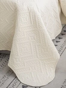 幾何設計床單套裝不附帶內芯 - 米色 - 查看 4