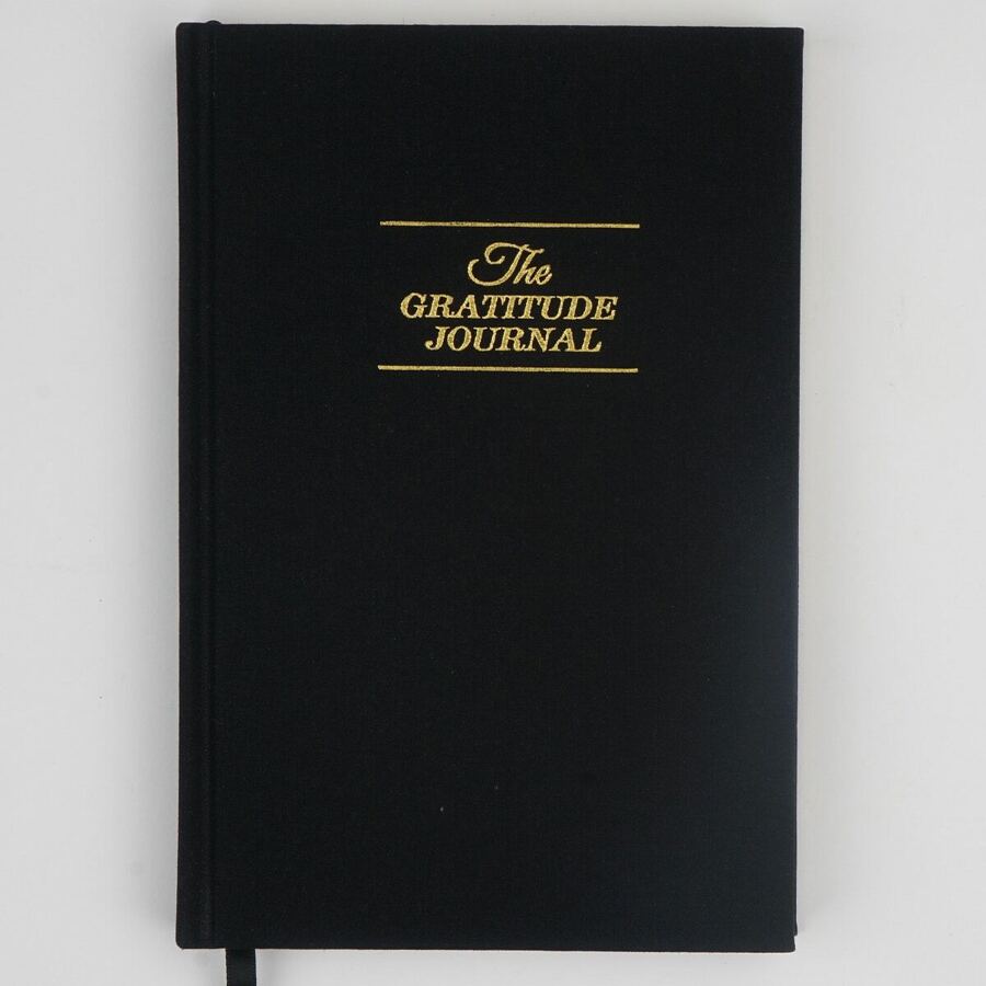 1本黑色感恩與反思日記本 - 黑色 - 查看 1