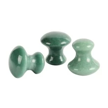 面部按摩工具，天然綠色面部刮痧板刮痧按摩工具蘑菇形刮痧板用於水療身體放鬆減少浮腫和緊張面部皮膚護理按摩器 - 綠色 - 查看 4