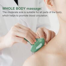 面部按摩工具，天然綠色面部刮痧板刮痧按摩工具蘑菇形刮痧板用於水療身體放鬆減少浮腫和緊張面部皮膚護理按摩器 - 綠色 - 查看 2